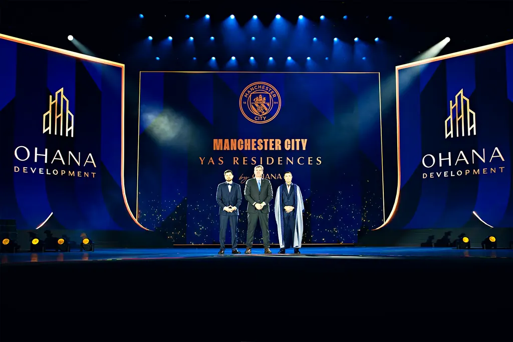 The official launch of Manchester City Yas Residences on stage
